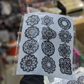 Round Sticker Mehndi – Palm Design